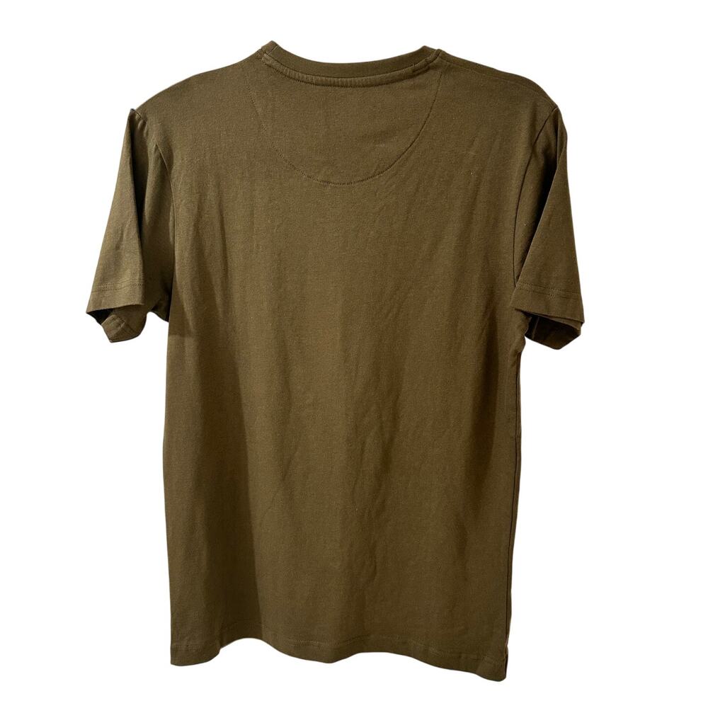 Max Men's Retro "California" Slim Fit T Shirt, Olive Black White Colorblock, S - Picture 9 of 9